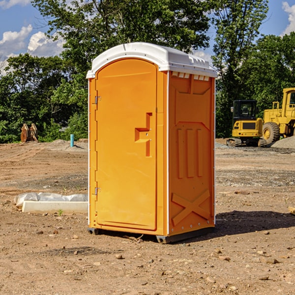 how often are the porta potties cleaned and serviced during a rental period in Fallis OK